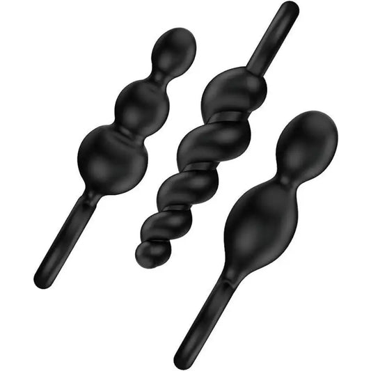 Experience Ultimate Pleasure with Satisfyer Booty Black Anal Plugs