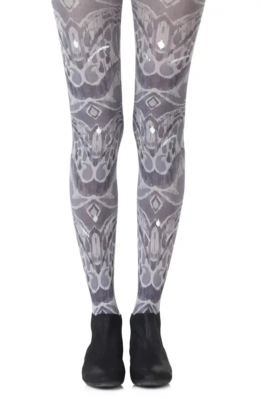 Experience Unique Style with Zohara Silver Haze Tie-Dye Tights