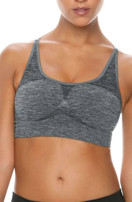 Experience Unmatched Comfort with Control Body Sports Bra Melange Grey