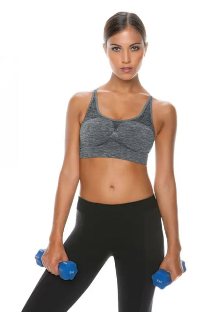 Experience Unmatched Comfort with Control Body Sports Bra Melange Grey