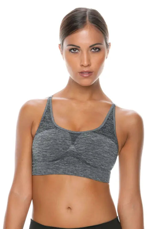 Experience Unmatched Comfort with Control Body Sports Bra Melange Grey