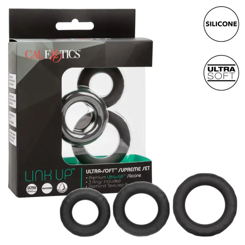 Experience Unmatched Pleasure with the Ultra Soft Supreme Cock Ring Set