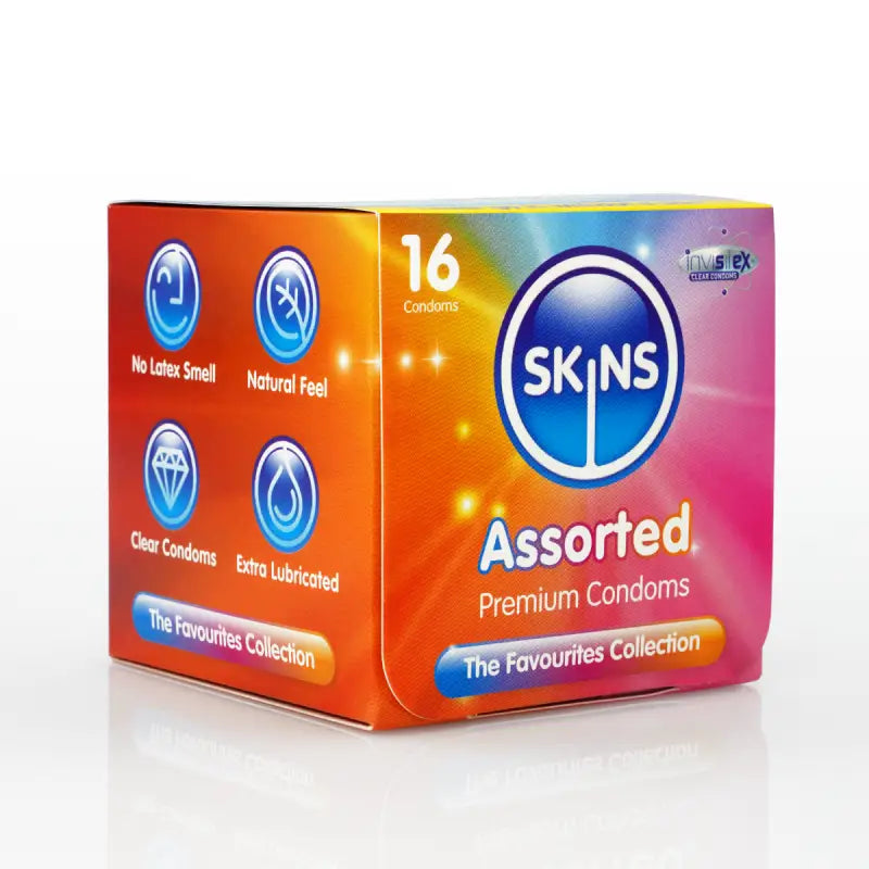 Skins Condoms Assorted Cube 16 Pack - D&R  NAT  UT - International 1