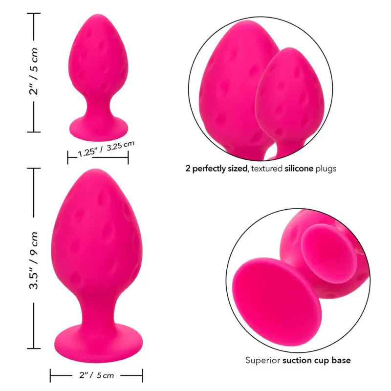 Explore Adventure with the Cheeky Butt Plug Duo in Pink