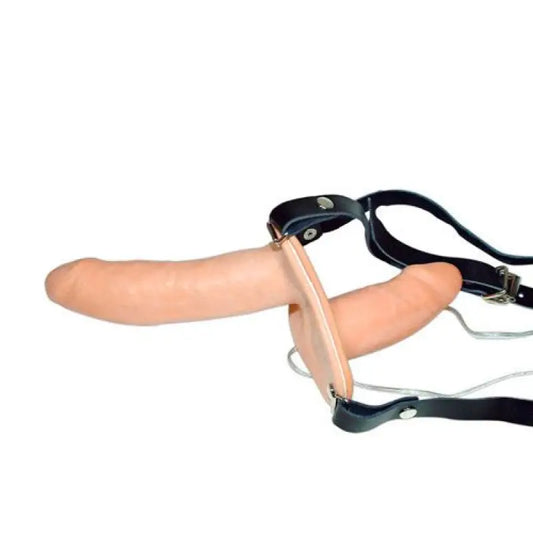 Explore Pleasure with Duo Vibrating Dongs and Flesh Strap