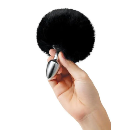 Explore Sensations with Furry Tales Black Bunny Tail Butt Plug