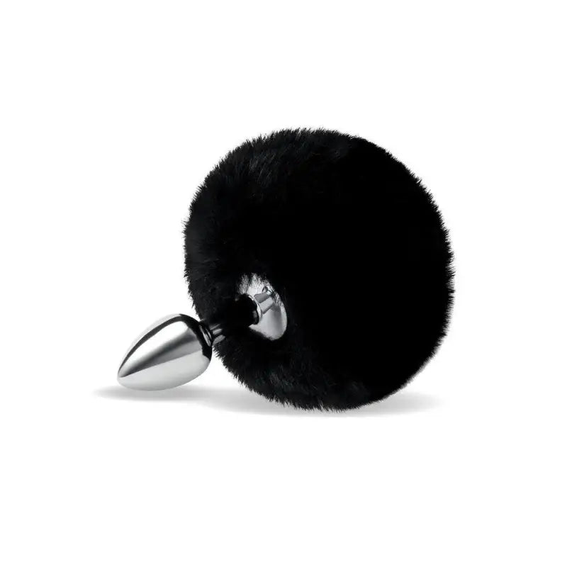 Explore Sensations with Furry Tales Black Bunny Tail Butt Plug