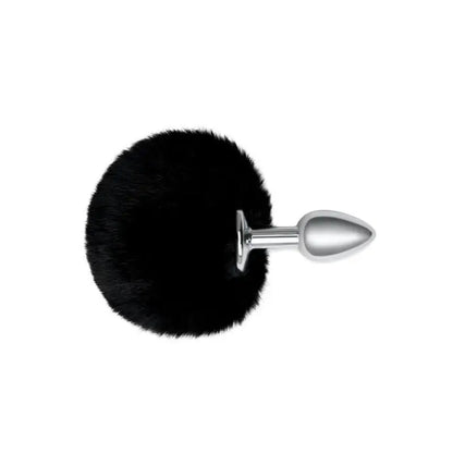 Explore Sensations with Furry Tales Black Bunny Tail Butt Plug