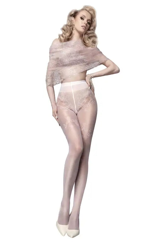 Exquisite White Tights from the Enchanting Wedding Touch Collection