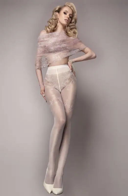 Exquisite White Tights from the Enchanting Wedding Touch Collection