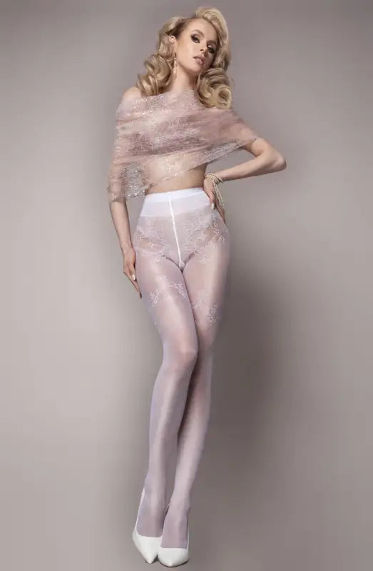 Exquisite White Tights from the Enchanting Wedding Touch Collection