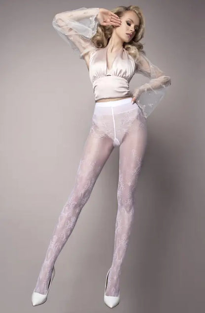 Exquisite White Tights from the Wedding Touch Collection for Effortless Elegance