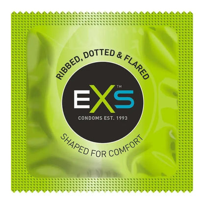 EXS Comfy Fit Ribbed and Dotted Condoms 12 Pack for Ultimate Satisfaction