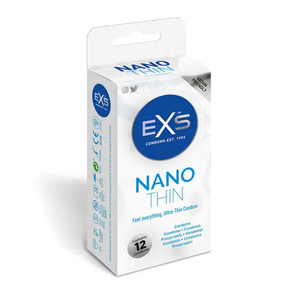 EXS Nano Thin Condoms 12 Pack for Ultimate Sensation and Safety