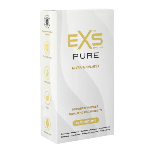 EXS Pur Ultra Thin Latex Condoms 12 Pack for Ultimate Pleasure