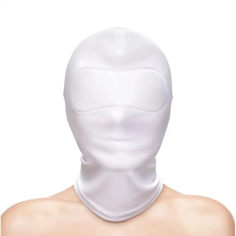 Fashion Closed Hood in White for Sensory Deprivation Play