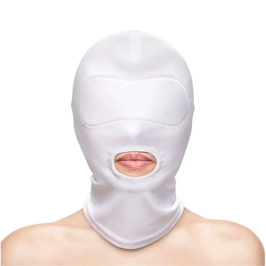 Fetish and Fashion Mouth Hood White for Sensual Play