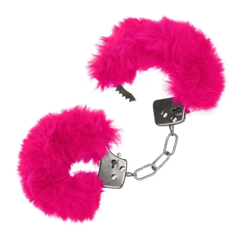 Fluffy Furry Cuffs in Pink for Comfortable Bondage Gear