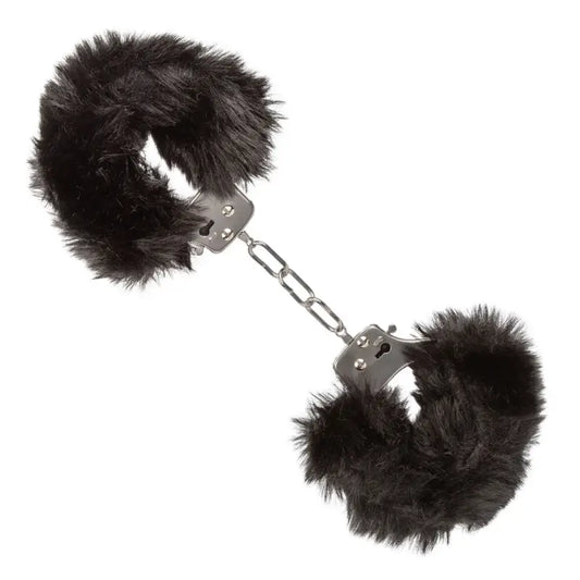 Furry Cuffs Black for Comfortable Bondage Play