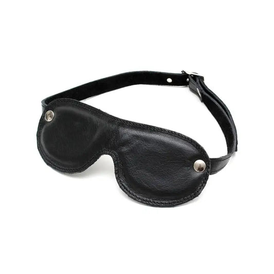 Genuine Leather Cushioned Blindfold for Enhanced Sensory Experience