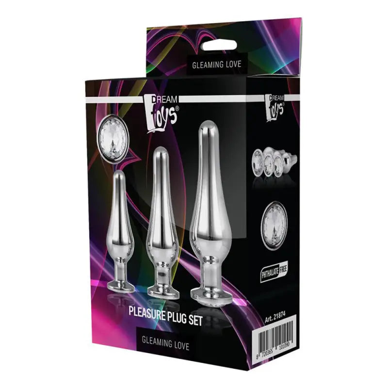 Gleaming Butt Plug Set Silver for Exquisite Sensations and Elegance