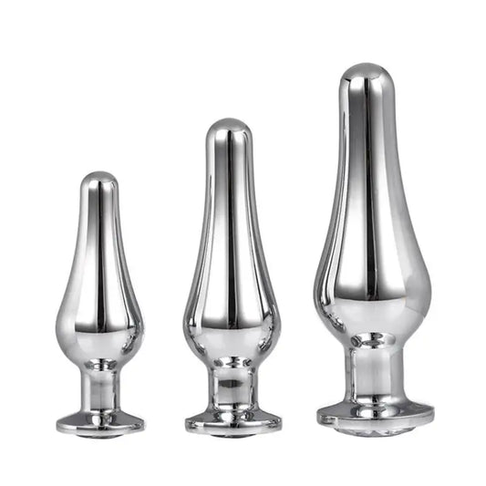 Gleaming Butt Plug Set Silver for Exquisite Sensations and Elegance