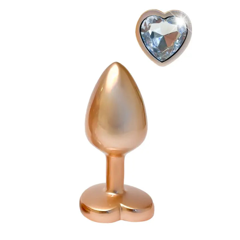 Gleaming Love Pearl Gold Butt Plug for Luxurious Intimacy