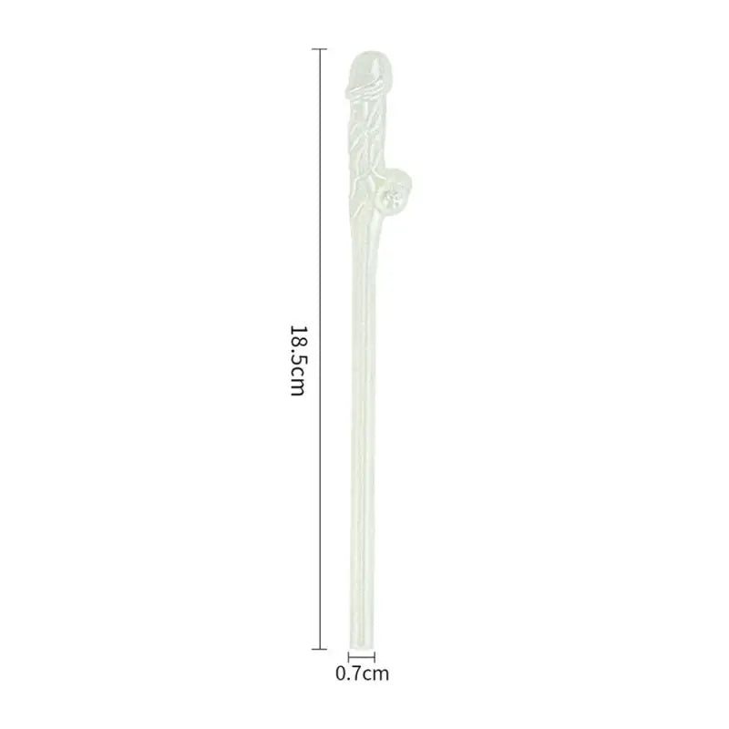 Glow In The Dark Willy Straws Lovetoy Pack Of 9 For Hen Nights