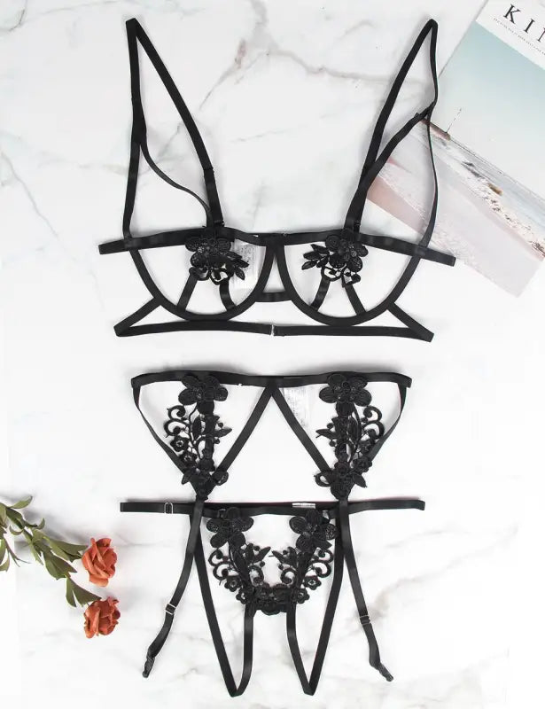 Ignite Passion and Confidence with YesX YX867 Black Lingerie Set