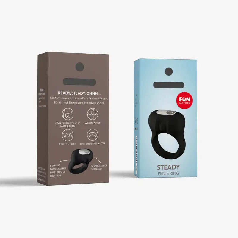 Fun Factory Steady - Black - Vibrating Cock Ring