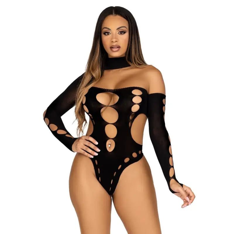 Leg Avenue Cut Out Bodysuit with Thong Back