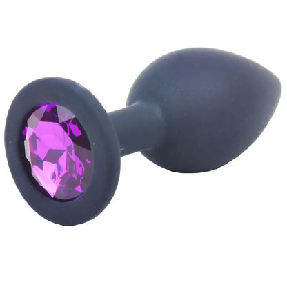 Ignite Your Desire with a Small Black Jewelled Silicone Butt Plug