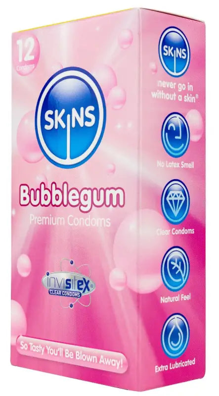 Skins Condoms Bubblegum 12 Pack - International 1