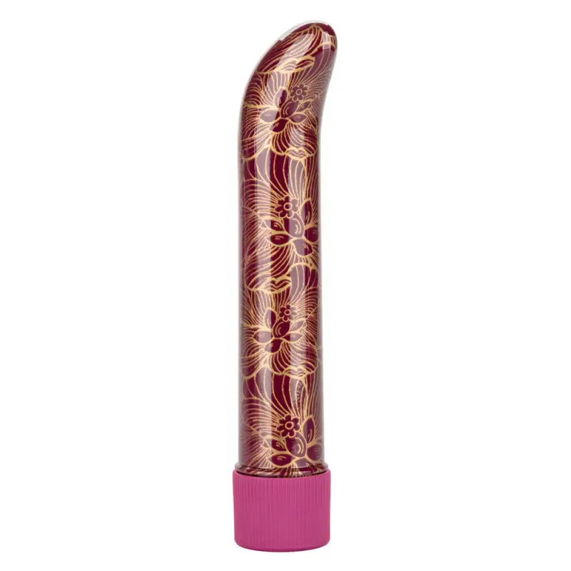 Indulge in Bliss with the Curved Tip G-Spot Vibrator in Soft Floral Pattern