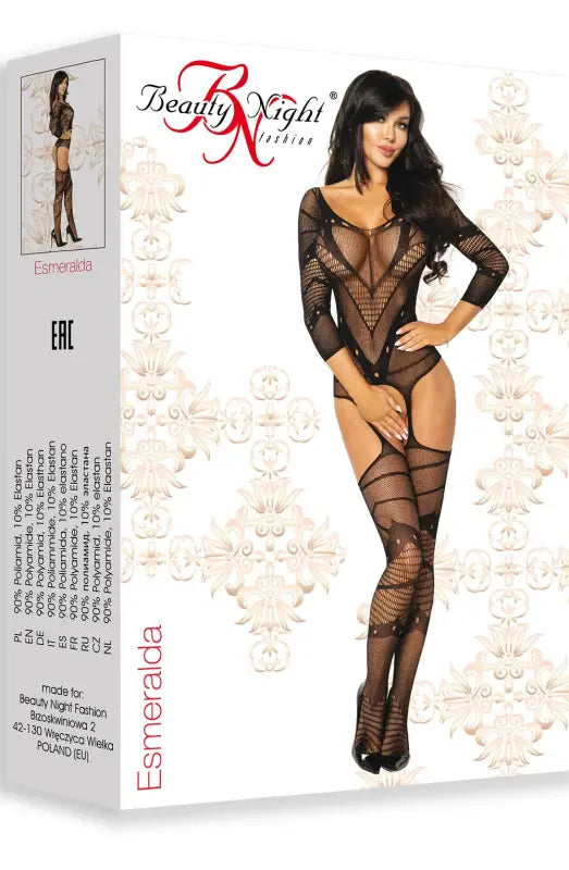 Indulge in Elegance with the Beauty Night BN6590 Esmeralda Bodystocking - One Size (S-L)