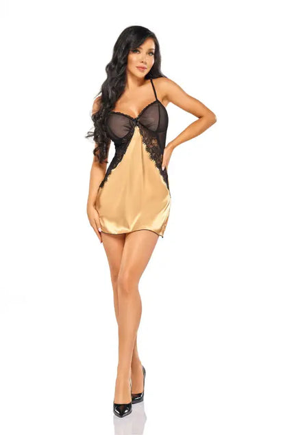 Indulge in Elegance with the Marinela Chemise Gold by Beauty Night BN6648