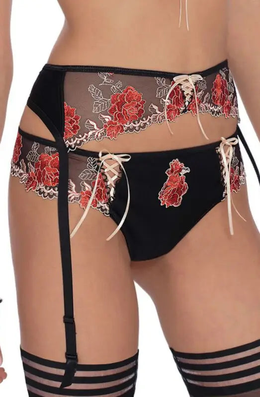 Indulge in Luxury with Roza Natali Black Thong Elegance