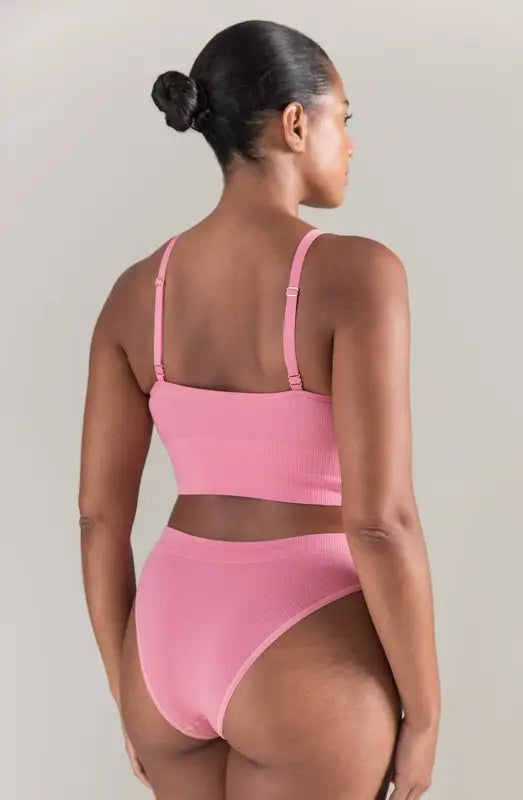 Indulge in Luxury with TENCEL™ High Leg Brief in Rose Pink