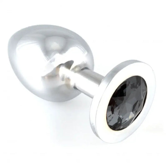 Indulge in Luxury with the Heavy Metal Butt Plug Featuring Black Crystal