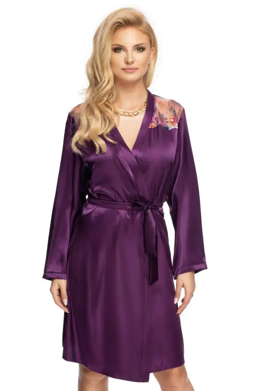 Indulge in Luxury with the Irall Shelby Dressing Gown Purple