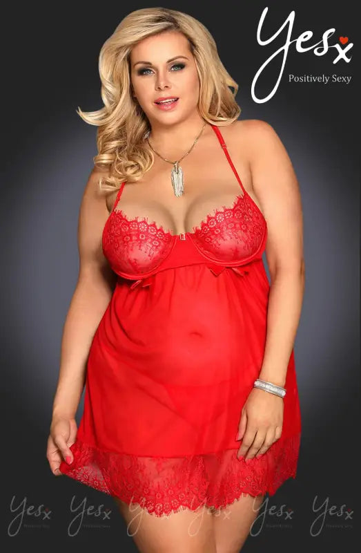 Indulge in Luxury with the YesX YX952Q Red Babydoll Set