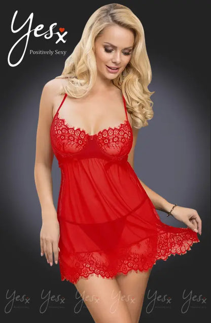 Indulge in Luxury with the YesX YX952Q Red Babydoll Set