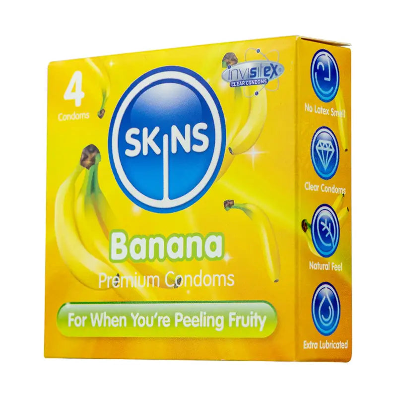 Skins Condoms Banana 4 Pack