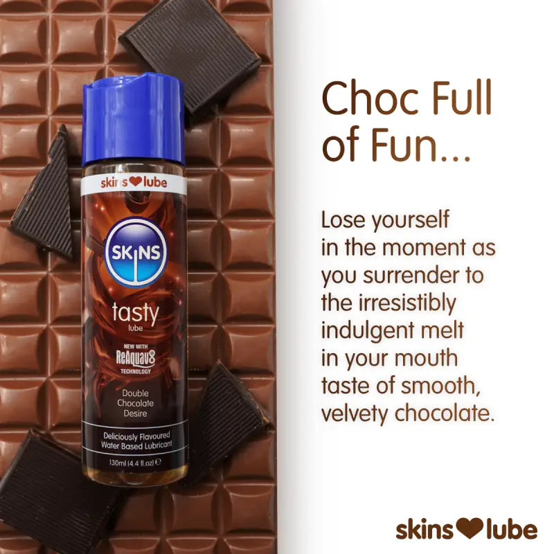 Skins Double Chocolate Water Based Lubricant 4.4 fl oz (130ml)