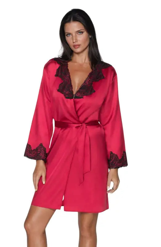 Irall Juniper Burgundy Dressing Gown Unveiling Sensual Elegance