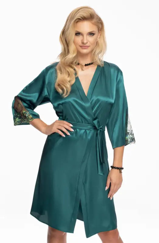 Irall Nikita Dressing Gown Jade Exudes Timeless Elegance and Comfort