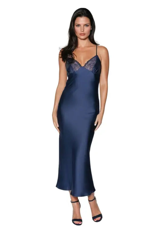 Irall Yoko Nightdress Navy Exudes Elegance and Luxurious Comfort