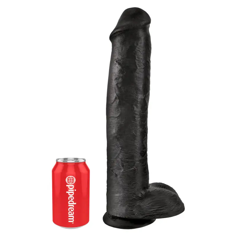 King Cock 15 Inch Cock with Balls Black for Authentic Pleasure Experience