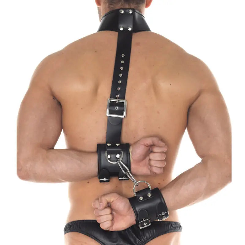 Leather Cuff and Neck Set for Enhanced Bondage Experiences