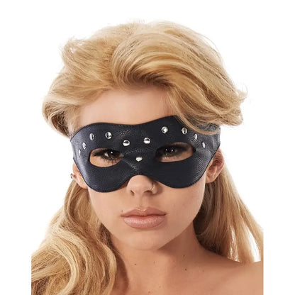 Leather Open Eye Mask with Rivets for Ultimate Pleasure and Comfort